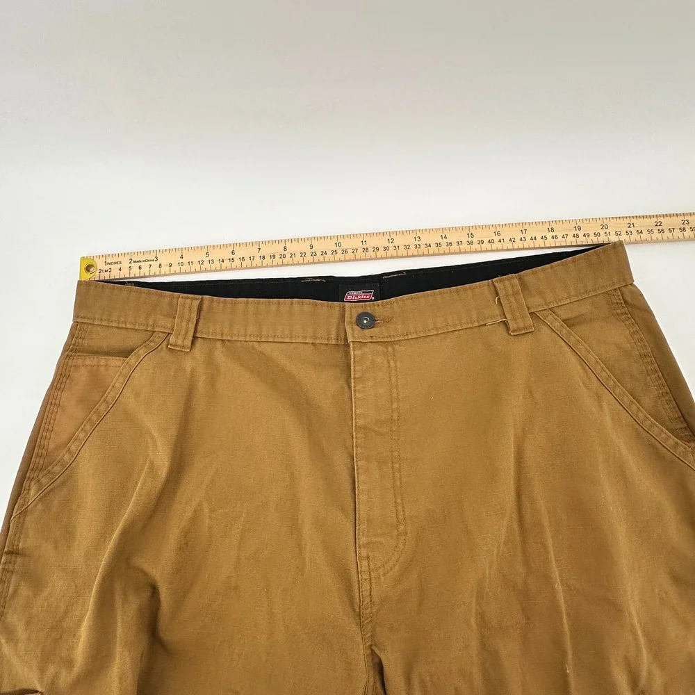 Genuine Dickies Mens Brown Ripstop Cargo Shorts Relaxed Fit Size 40 GR40ABD